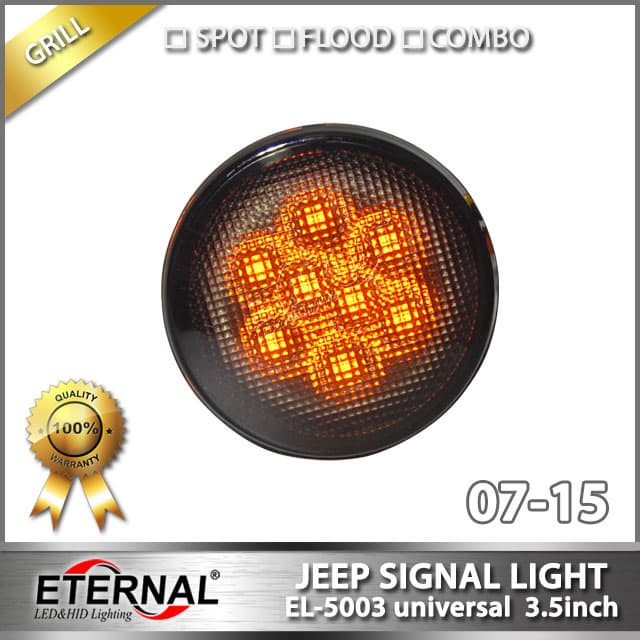 Jeep wrangler LED turn signal grill wheel light amber lamp